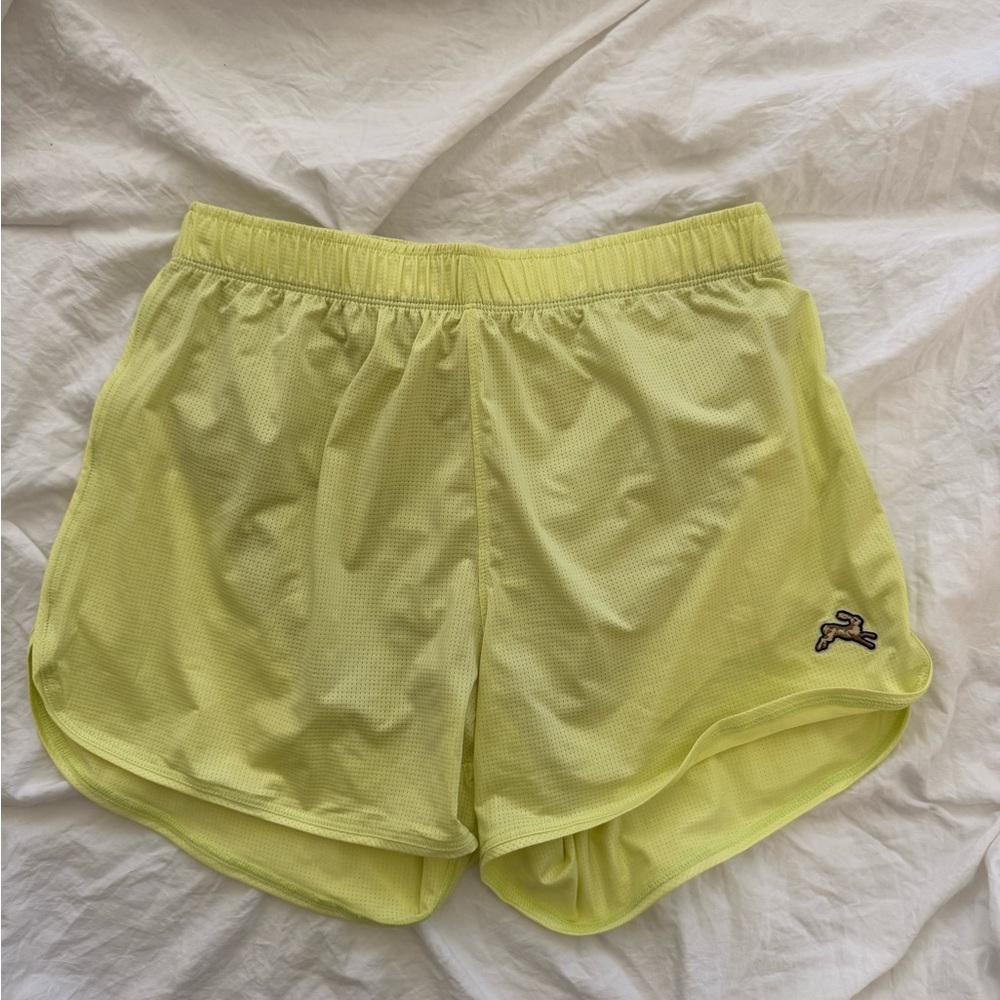 Tracksmith Yellow Athletic Shorts Lightweight Moisture-Wicking